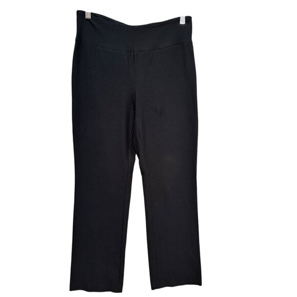 Eileen Fisher Womens Black Straight‎ Leg Casual Dress Pants Stretch Career Small - Picture 1 of 6